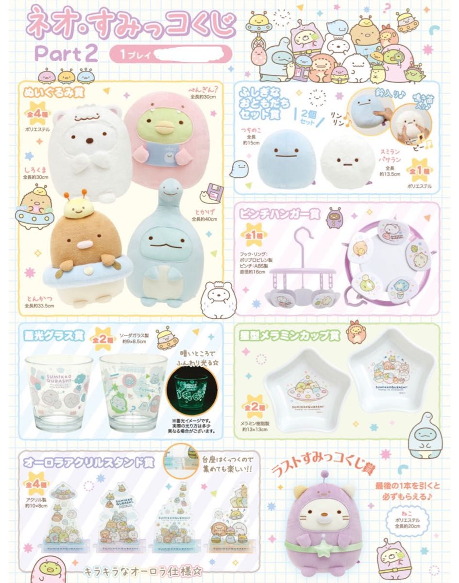 ネオ・すみっコくじ Part2 (1ロット/くじ券販促品付)すみっコぐらし