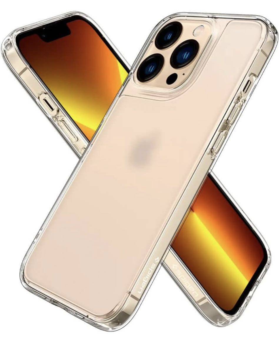508t1637☆ Spigen iPhone13Proケース 半透明 ガラス ストラップホール付き 衝撃吸収 米軍MIL規格取得 9H 背面強化ガラス 薄型 黄変抑制_画像6