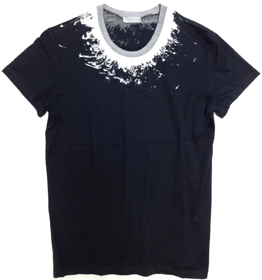 イタリア製◆ Dior HOMME / ディオールオム ジオメトリックペイント コットンシャツ Tシャツ 半袖 メンズ 0H3369440039 XS_画像1