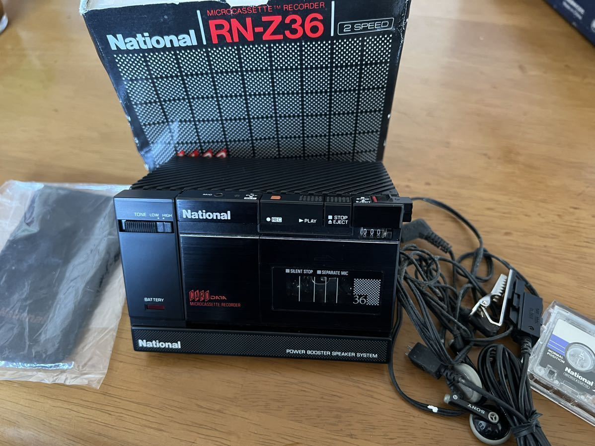 National★ナショナル★ RN-Z36 ★マイクロカセットレコーダー★元箱 付属品★