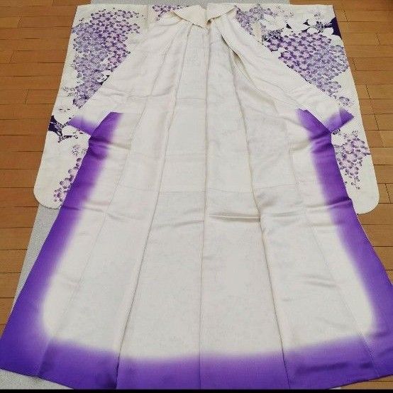 【清楚の極み】白×紫 凛と梅の吹雪 花嫁系 刺繍