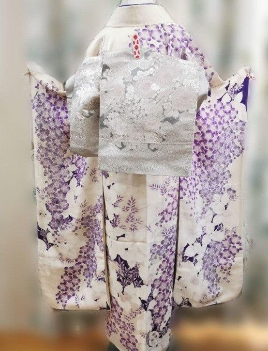 【清楚の極み】白×紫 凛と梅の吹雪 花嫁系 刺繍