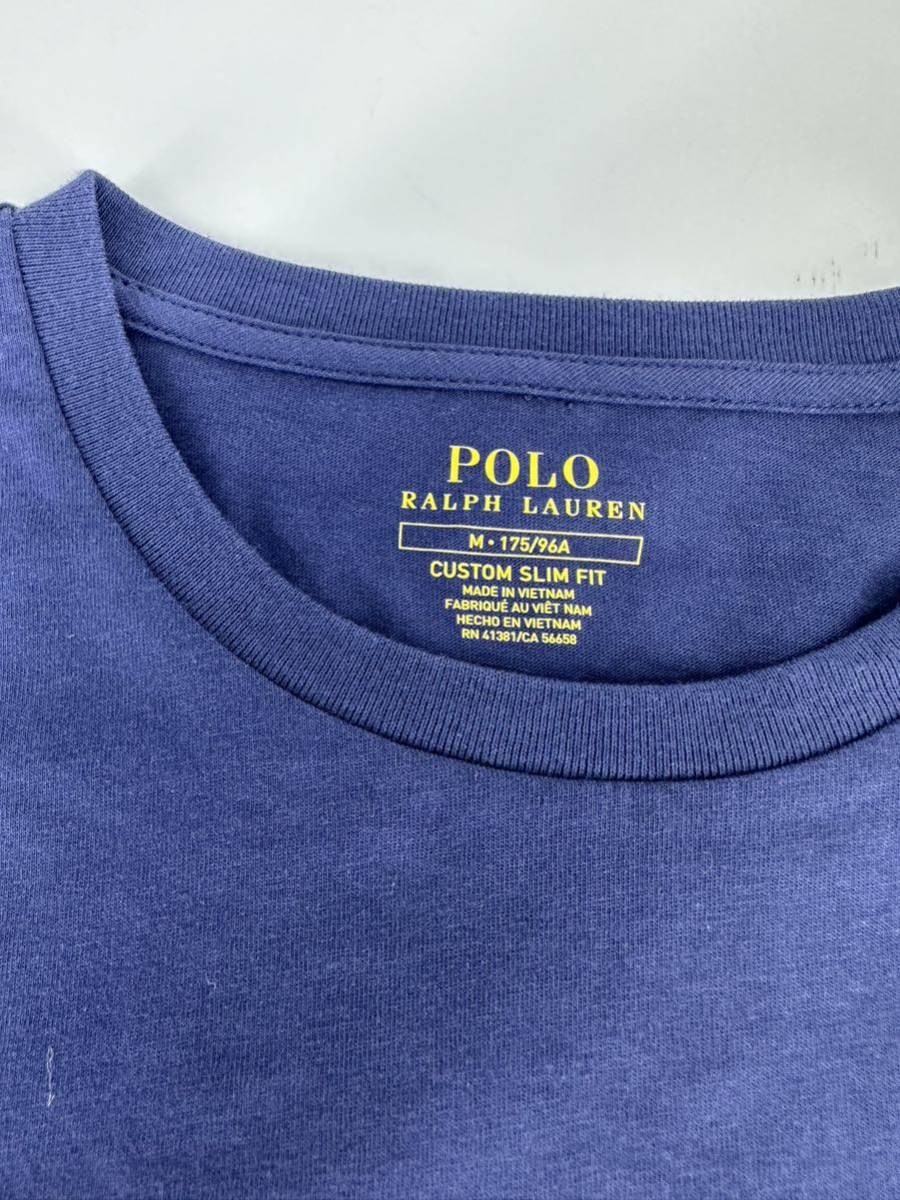  редкий / новый товар /POLO RALPH LAUREN/1992 Logo футболка / темно-синий /M/ Polo Ralph Lauren cut and sewn rrl внутренний tops 