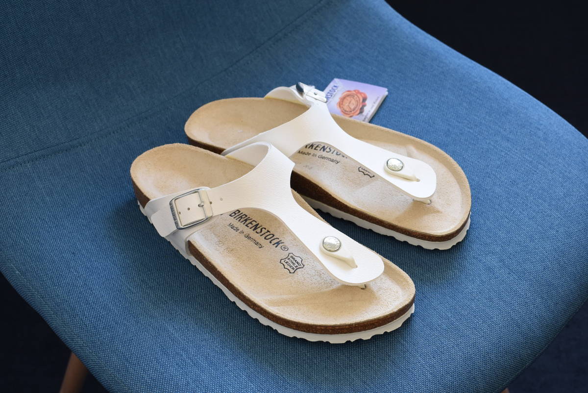 Birkenstock Birkenstock Gisez全新未使用的白色涼鞋24厘米24.5厘米 原文:Birkenstock ビルケンシュトック ギゼ 新品 未使用 ホワイト 白　サンダル　24cm 24.5cm