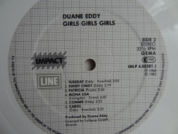 [LP] デュアン・エディ 「Duane Eddy Girls! Girls! Girls! 」　50's ギタリスト_画像4