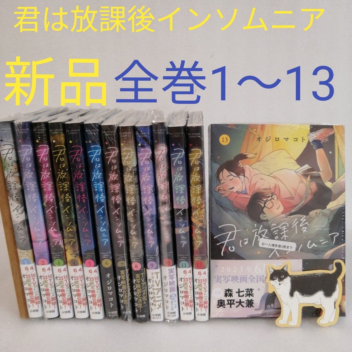 新品 君は放課後インソムニア 全巻 1巻から13巻 オジロマコト 特典