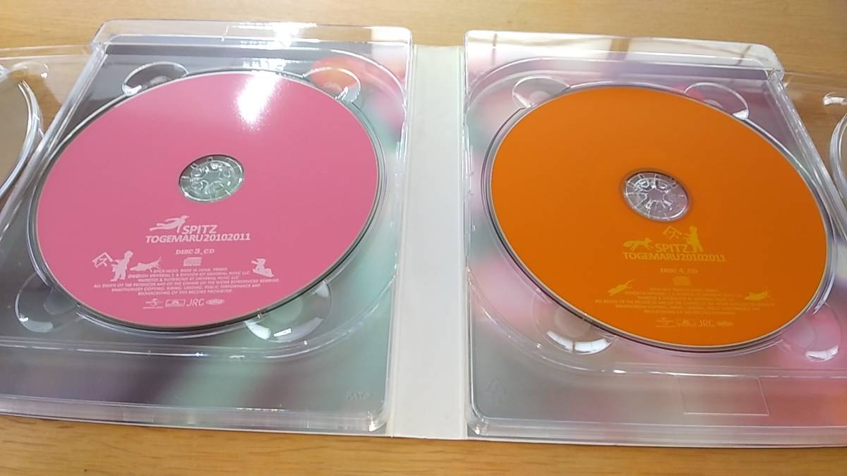スピッツ　とげまる20102011 初回限定版　4DISCS 2ブルーレイディスク＋2CD 中古品　プラスチックケースの爪部分に破損あり