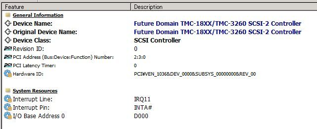 Adaptec AHA-2920 (Future Domain TMC-3260) [ control :KL314]