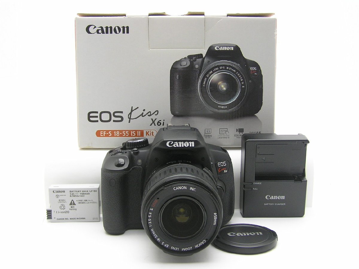 全額返金対応 ☆ハローカメラ☆5406 Canon EOS Kiss X6i EF-S 18-55mm