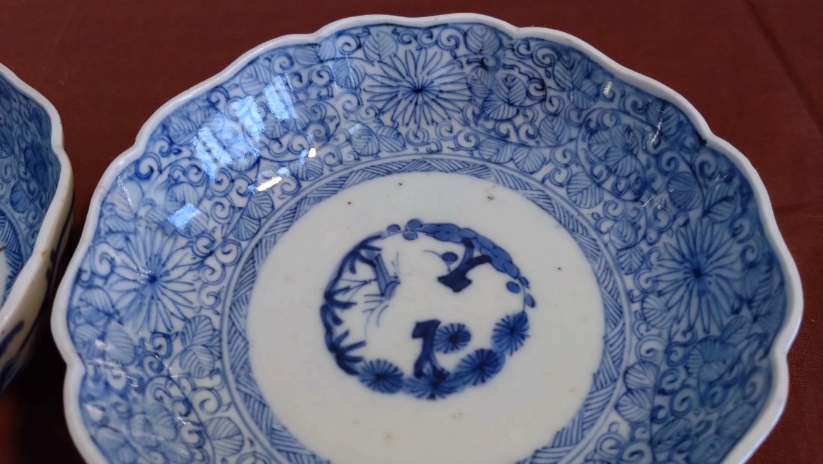 古伊万里 伊万里 染付 古染付 華唐草 蛸唐草 江戸期 成化年製 古伊万里 伊万里 染付 古染付 華唐草 蛸唐草 江戸期 成化年製