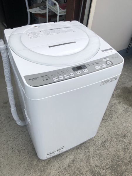 【洗濯槽分解洗浄済み】SHARP シャープ 2020年 ES-GE7D 7.0kg 全自動洗濯機
