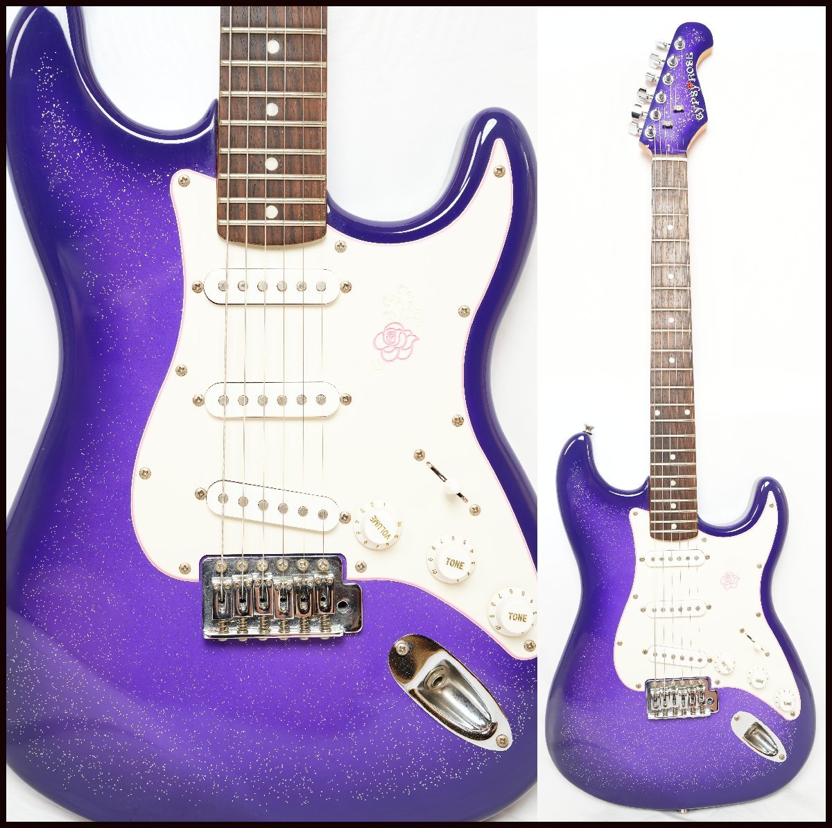 ☆GYPSY ROSE☆GRE1K Purple ガールズバンド向け ストラトキャスター