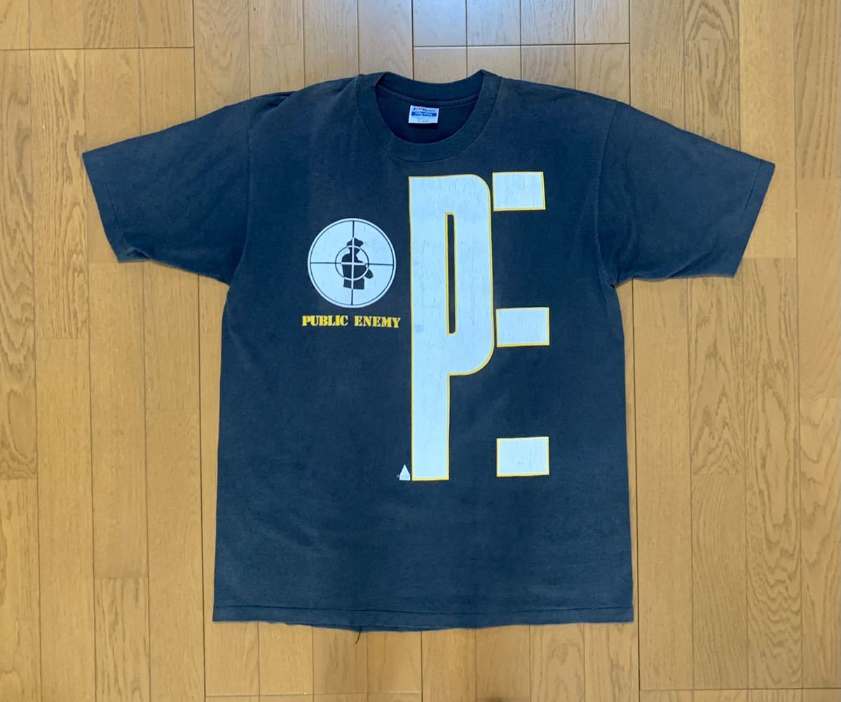 PUBLIC ENEMY RAP TEE XL パブリックエナミー ビンテージ ラップTシャツ ブラック 黒 ラップT バンドTシャツ バンT raptee 80s 90s hiphop_画像1