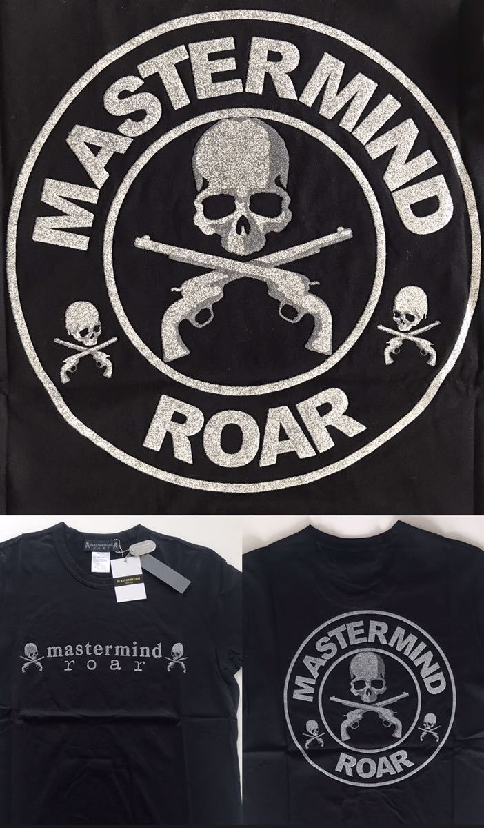 ★送料込★希少★未使用★ mastermind JAPAN roar グラスビーズ カレッジ ロゴ スカル マスターマインド ロアー ブラック 未開封 ピストル_画像1