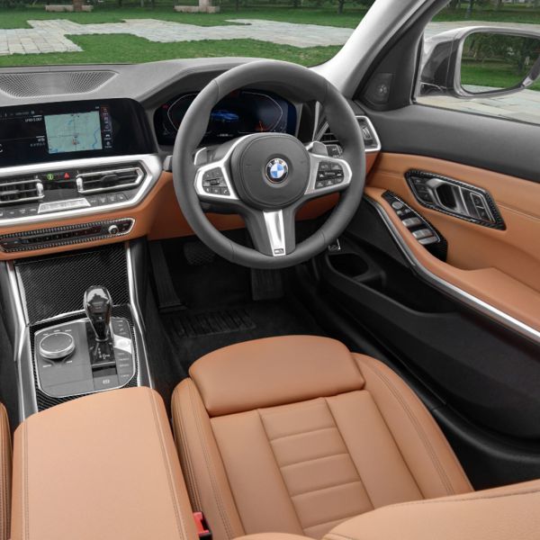 2019年式 BMW 3シリーズ G20 G28 カーボン製　内装ステッカー　内装パネル　スイッチパネル　20点セット　送料無料　_画像2