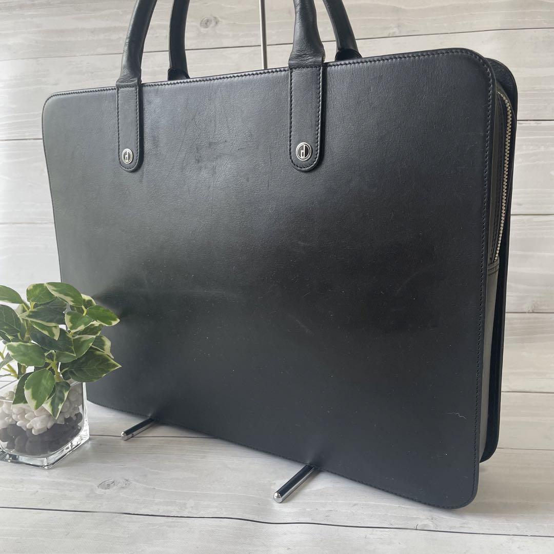 美品】ダンヒル dunhill ブリーフケース ビジネスバッグ 本革 レザー