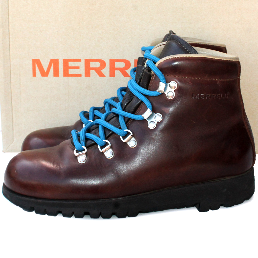  Италия производства *MERRELLmereru* треккинг ботинки 6 mountain ботинки кожа Brown WILDERNESS LEATHER t p i-328