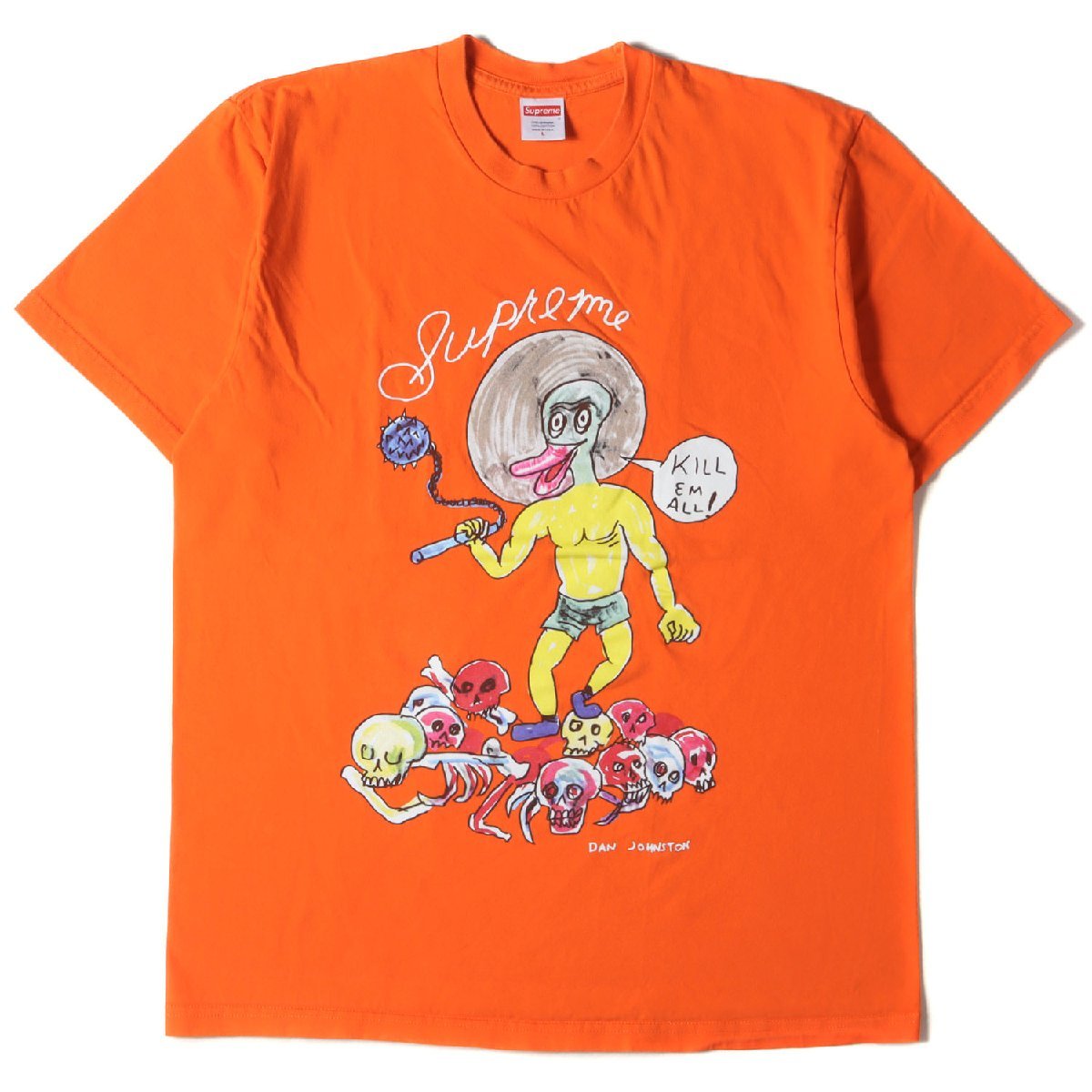 Supreme シュプリーム Tシャツ サイズ:L Daniel Johnston イラスト グラフィック クルーネック Kill Em All Tee 20SS オレンジ トップス