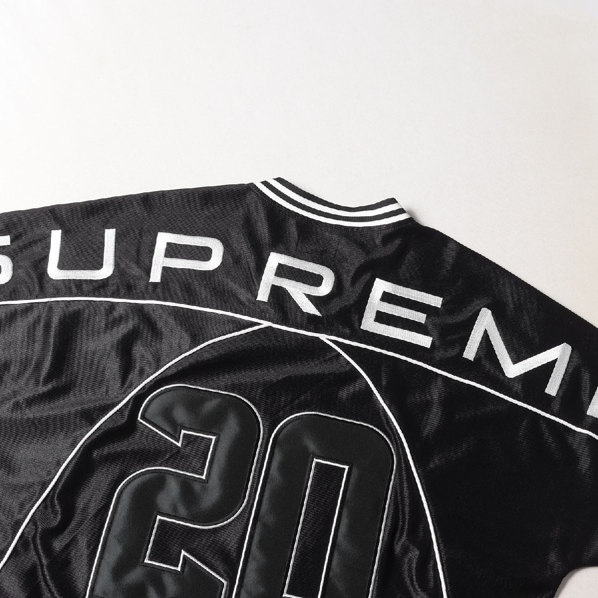 Supreme シュプリーム Tシャツ サイズ:M ナンバリングロゴ ジャージ トップ Paneled Jersey 20AW ブラック 黒 トップス カットソー 半袖の画像6