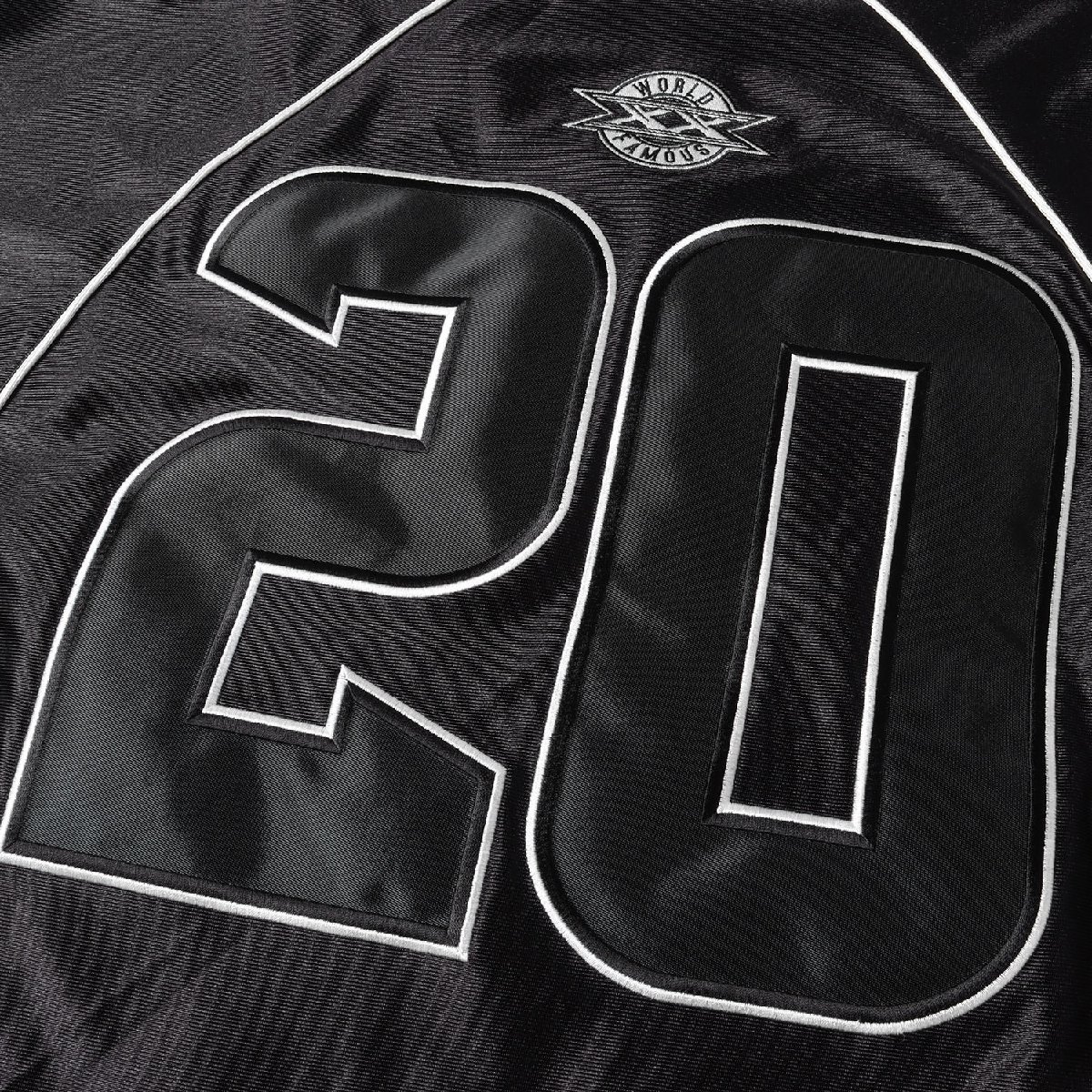 Supreme シュプリーム Tシャツ サイズ:M ナンバリングロゴ ジャージ トップ Paneled Jersey 20AW ブラック 黒 トップス カットソー 半袖の画像4