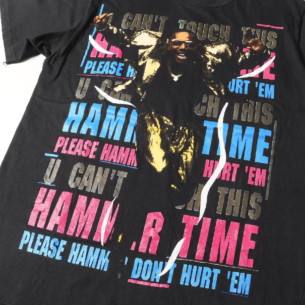 Vintage Rock Item ヴィンテージ Tシャツ サイズ:L 90s MC Hammer Please Hammer Dont Hurt Em TシャツHanesボディ USA製 ブラック_画像4