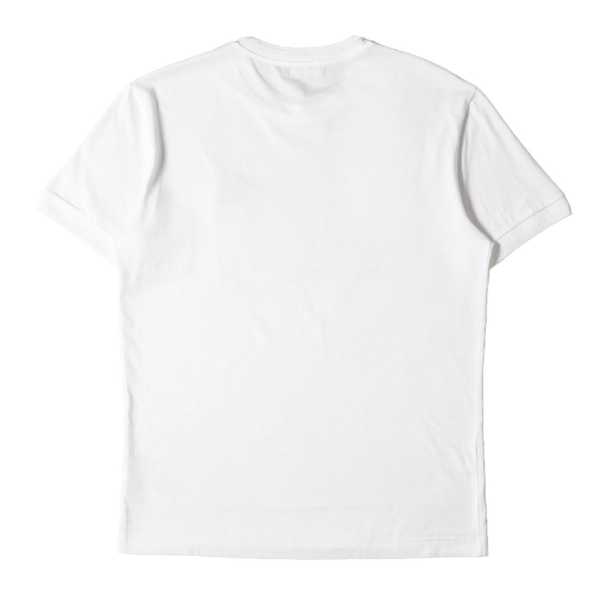 DOLCE&GABBANA ドルチェ&ガッバーナ Tシャツ サイズ：48 22SS ワンポイント ラバーDGロゴ リブトリム クルーネック Tシャツ ホワイト_画像2