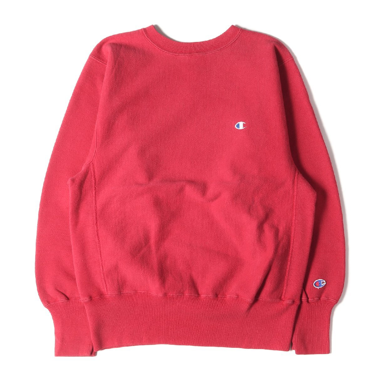 Champion vintage チャンピオン ヴィンテージ 90s 刺繍タグ 目付き リバースウィーブ スウェット USA製 レッド M トップス トレーナー_画像1