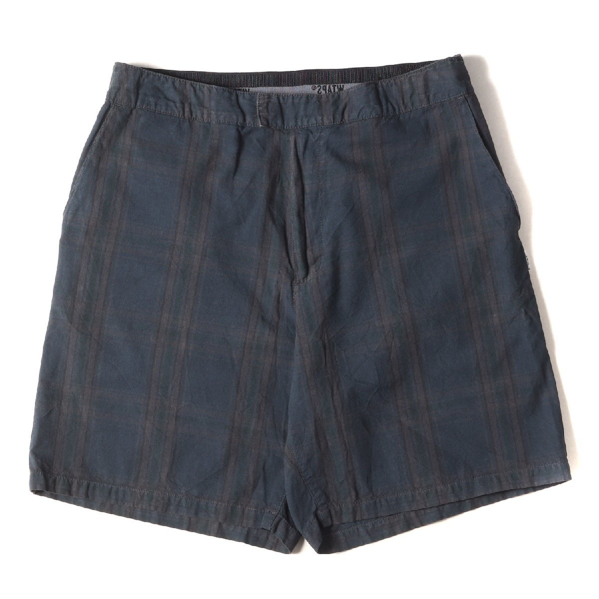 Wtaps Double Taps Размер дна: L 20SS Cotton Check Easy Shorts Duty Shorts 03 Blue Bottoms Complet