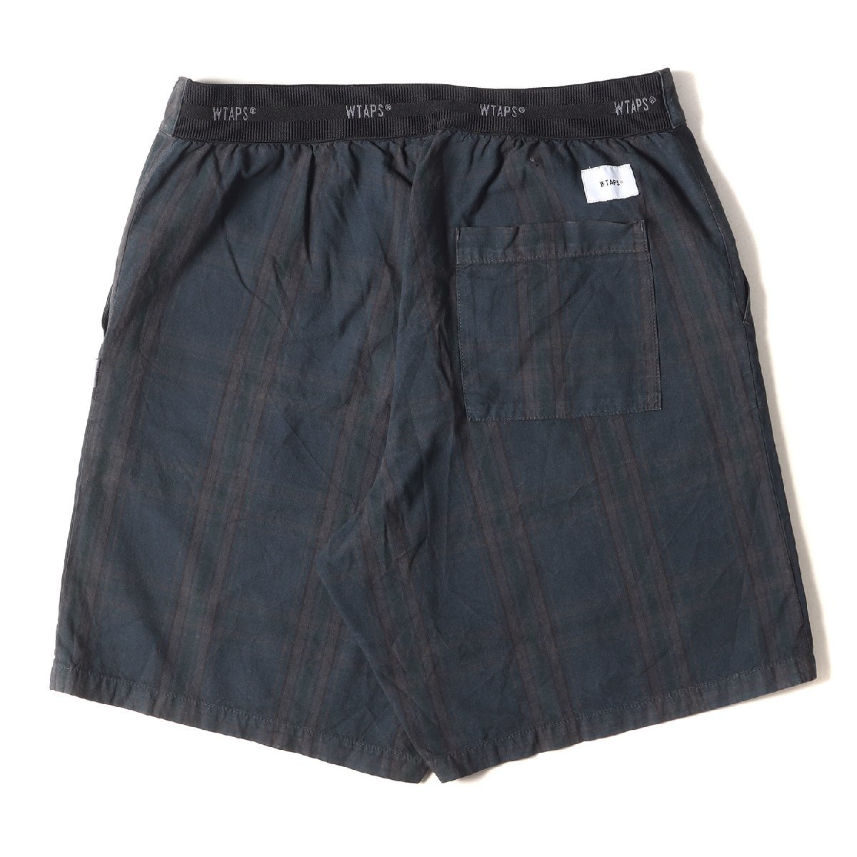 WTAPS ダブルタップス ボトムス サイズ:L 20SS コットン チェック イージー ショーツ DUTY SHORTS 03 ブルー ボトムス ショートパンツ_画像2