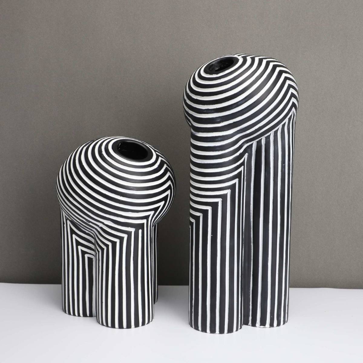  европейский стиль. ваза klieitib. белый чёрный. . узор ваза для цветов современный цветок основа черный белый полоса 2 размер 