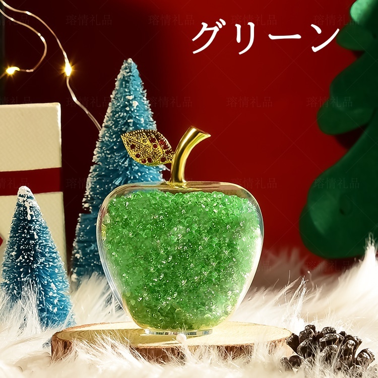 クリスマスやバレンタインデーに クリスタルアップル 置物 色に想いを乗せて プレゼント ギフト お祝い 記念日 雑貨 インテリア_画像5