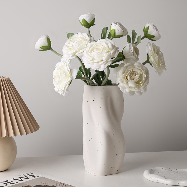 モダンデザイン ツイストフラワーベース 花瓶 花器 セラミック製 割れにくい シンプル インテリア 雑貨 ドライフラワー 玄関 リビング_画像6