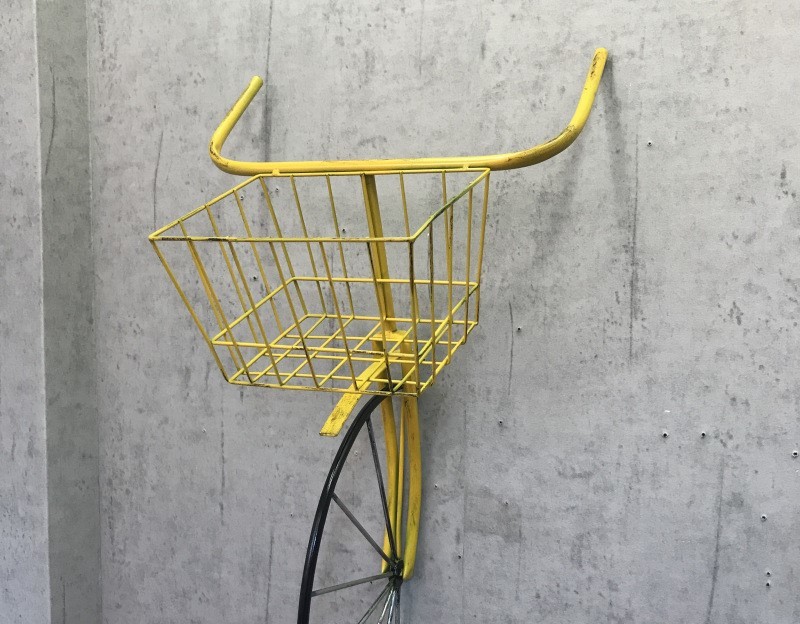  bicycle type planter rack wall equipment ornament hanging planter ornament flower pot wall pocket garden basket stylish Gold 