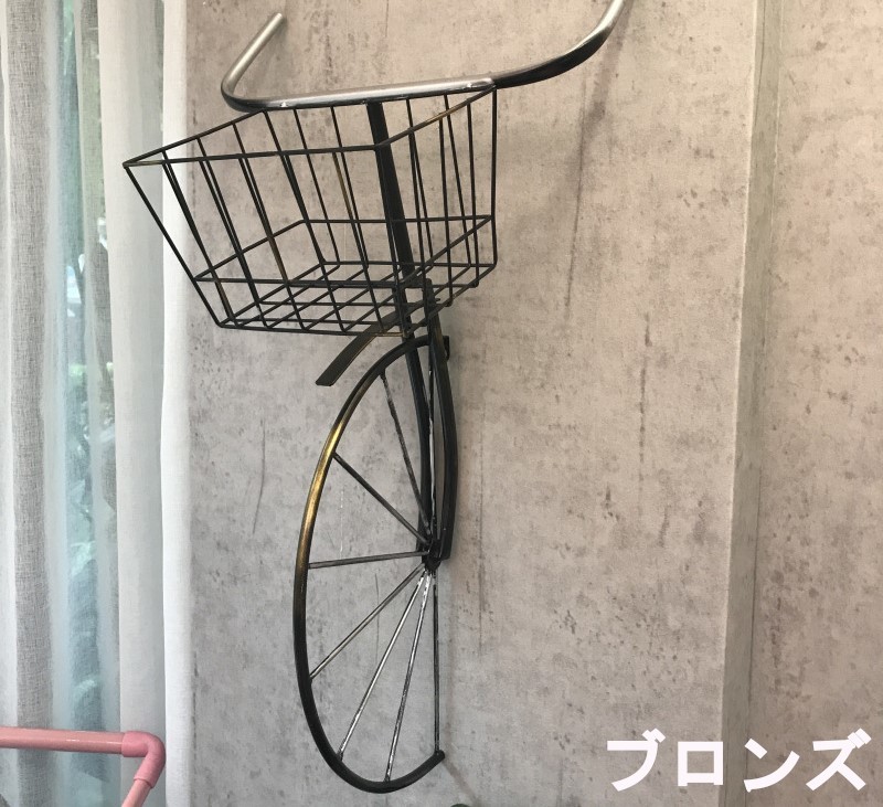  bicycle type planter rack wall equipment ornament hanging planter ornament flower pot wall pocket garden basket stylish Gold 