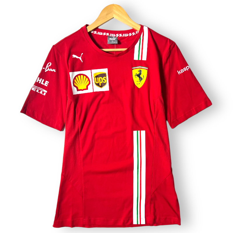 新品 PUMA プーマ Scuderia Ferrari フェラーリコレクション ストレッチ レプリカシャツ チームTシャツ 763033 XL 春夏 メンズ ◆B631_画像1