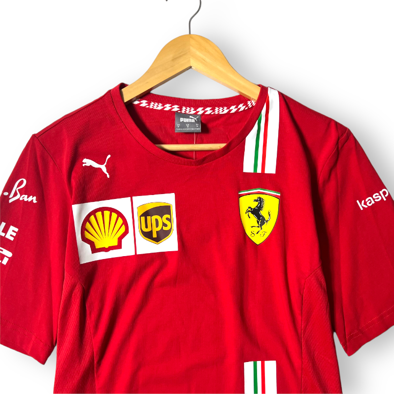 新品 PUMA プーマ Scuderia Ferrari フェラーリコレクション ストレッチ レプリカシャツ チームTシャツ 763033 XL 春夏 メンズ ◆B631_画像3