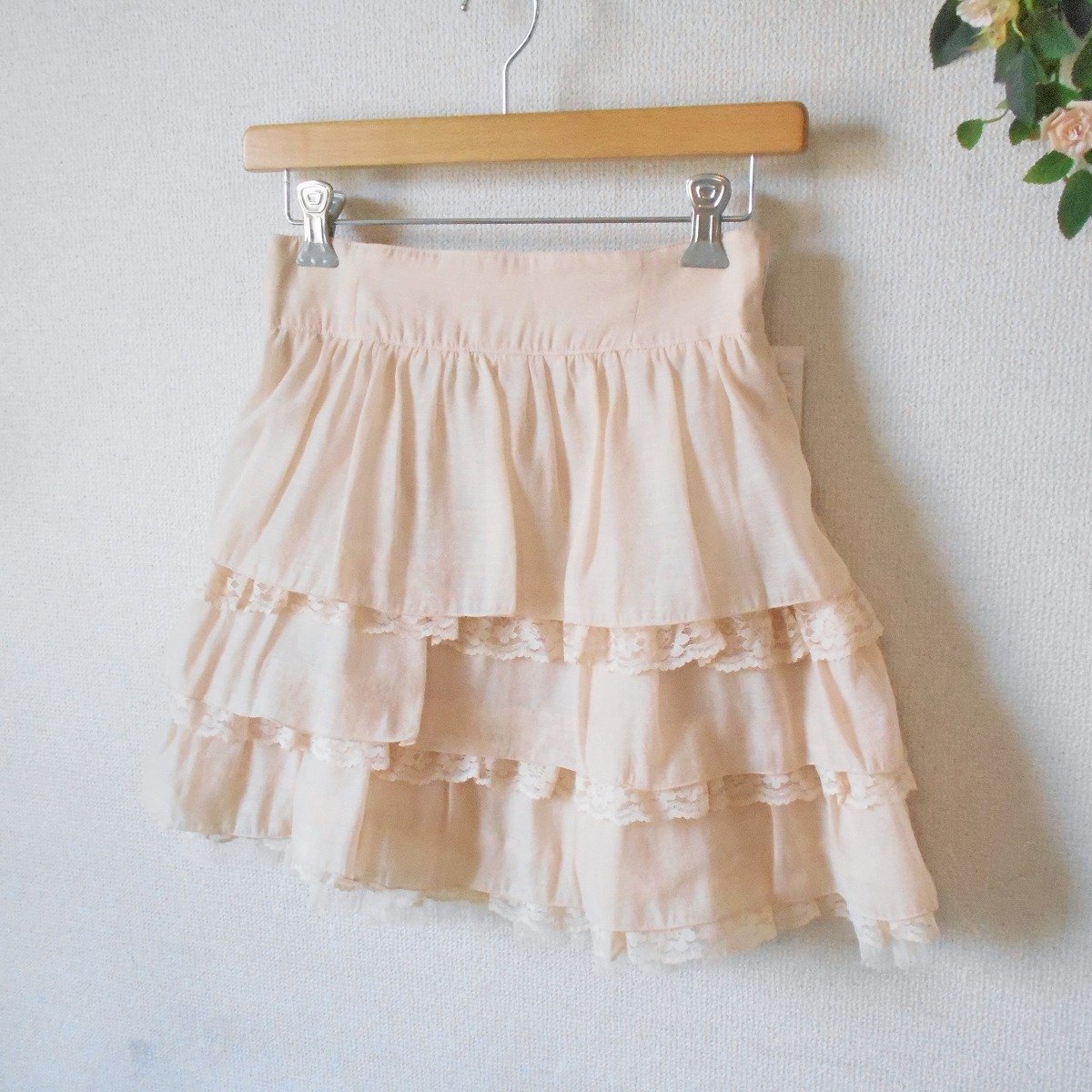  tag equipped 9870 jpy L'Est Rose LEST ROSE skirt 2 step .tia-do race use unused 