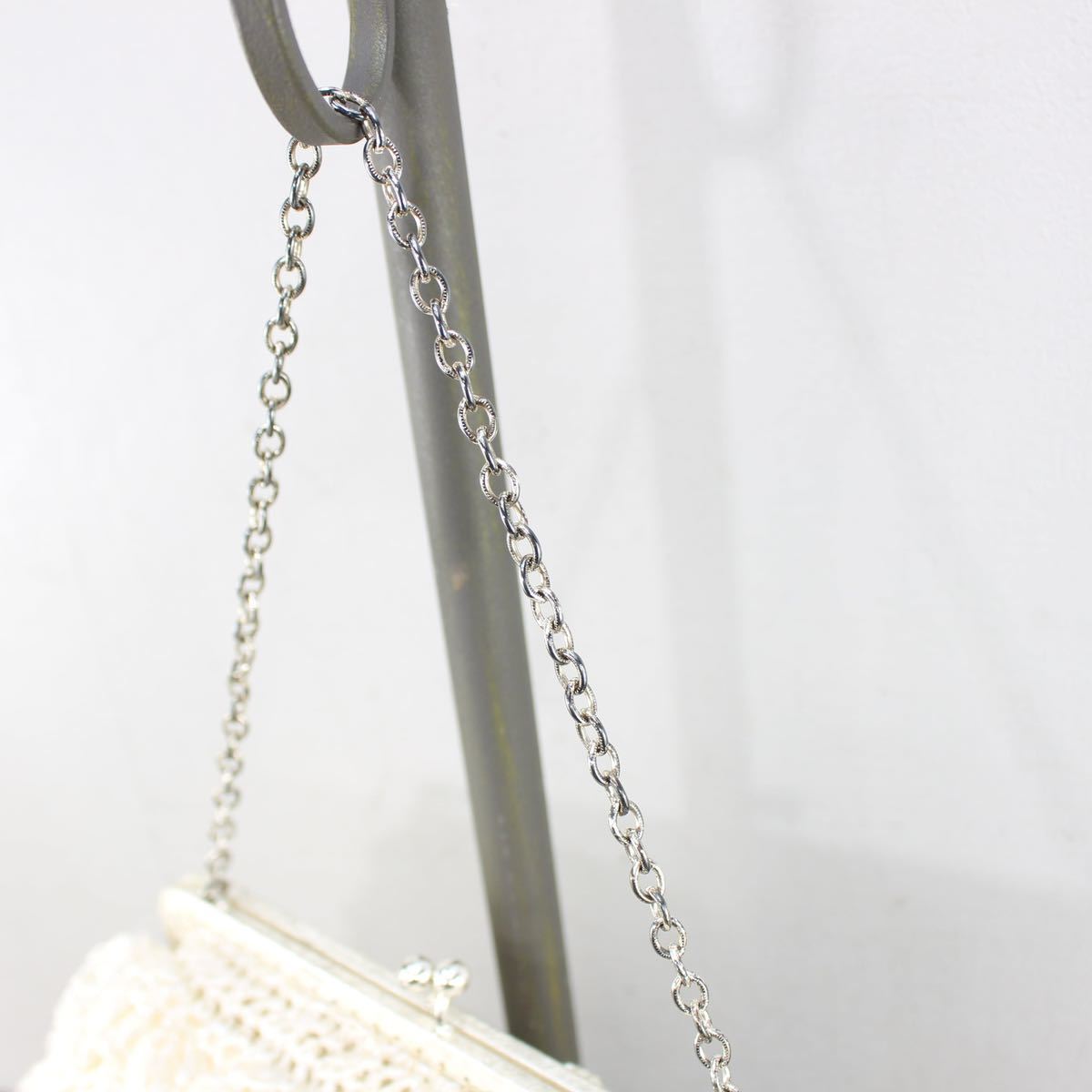 USA VINTAGE BEADS GAMAGUCHI DESIGN CHAIN SHOULDER BAG/アメリカ古着ビーズがま口デザインチェーンショルダーバッグ