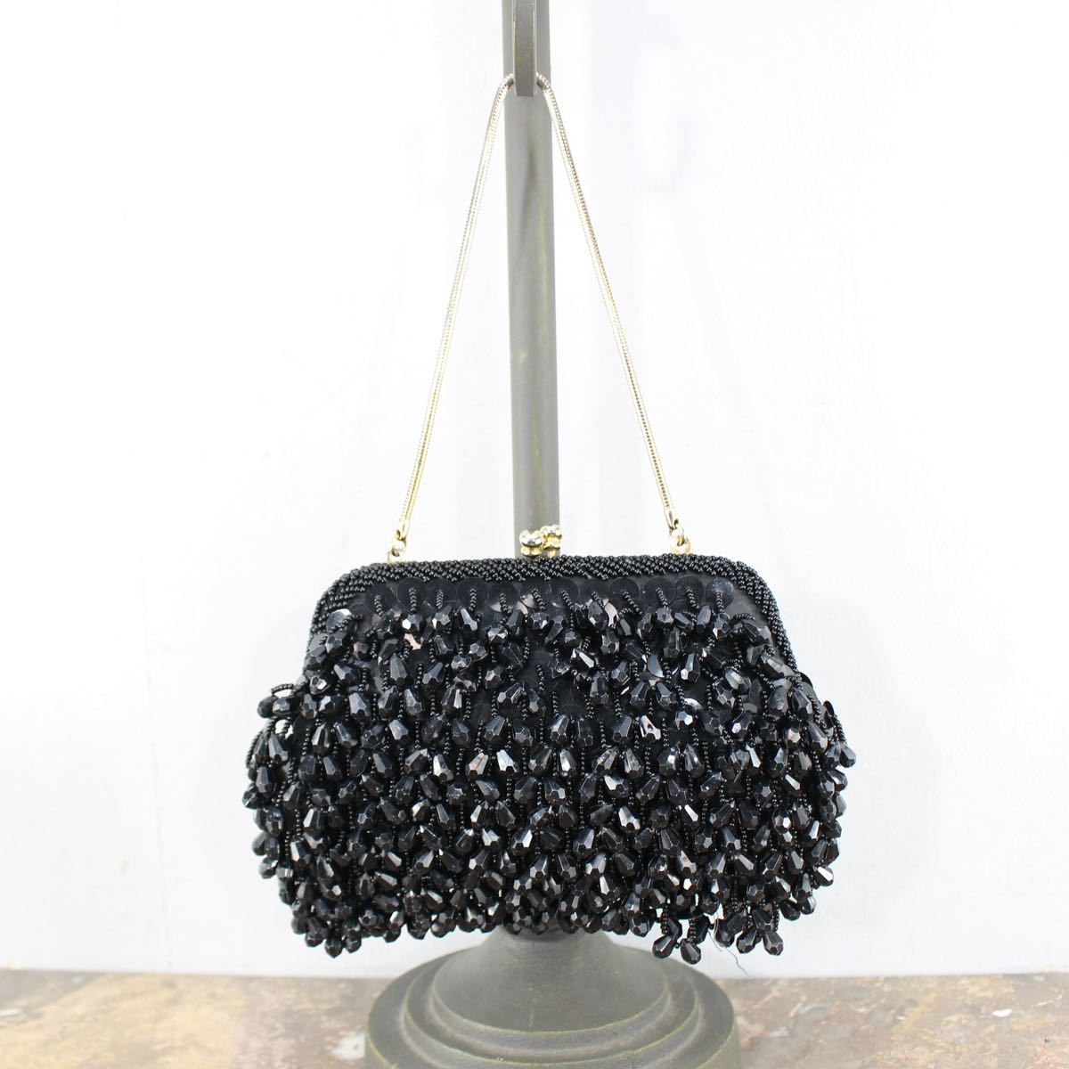 USA VINTAGE BEADS GAMAGUCHI DESIGN CHAIN SHOULDER BAG/アメリカ古着