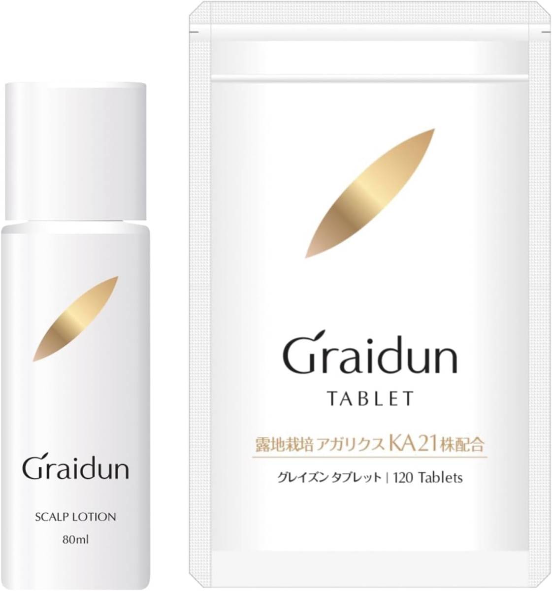Graidun グレイズン タブレット 120粒 スカルプセット ローション付き アガリクスKA21