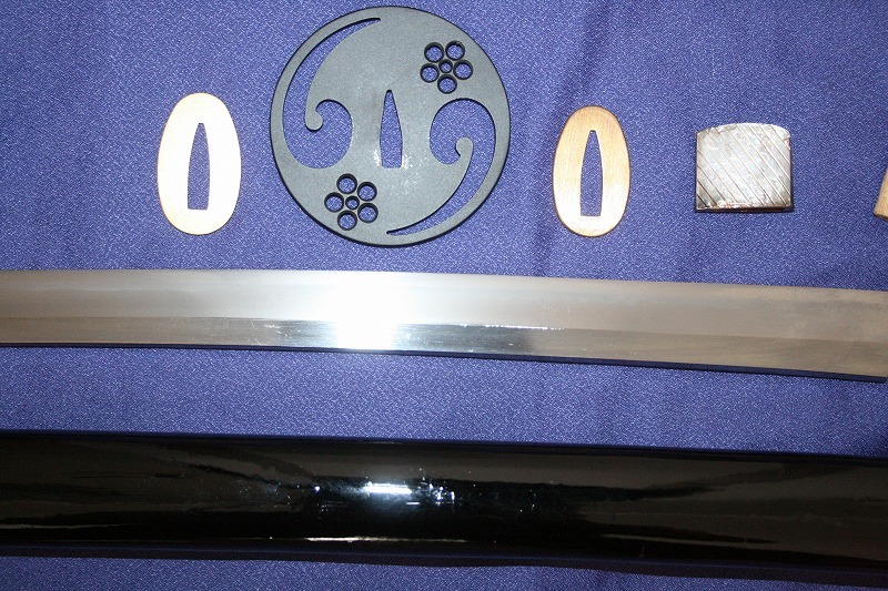 実戦刀工集団三条派始祖・巨匠,三條宗近!牛表革居合抜刀拵え入り脇差