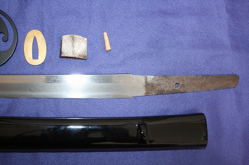 実戦刀工集団三条派始祖・巨匠,三條宗近!牛表革居合抜刀拵え入り脇差
