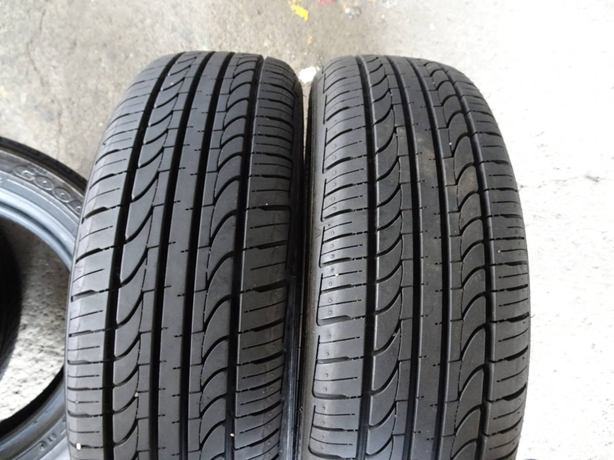 賣出1日元！ ！固特異GT - HYBRID 155/65 R 13二手套裝！ <Br> ※1円売り切り！！グッドイヤー　GT-HYBRID　155/65R13　中古4本セット！