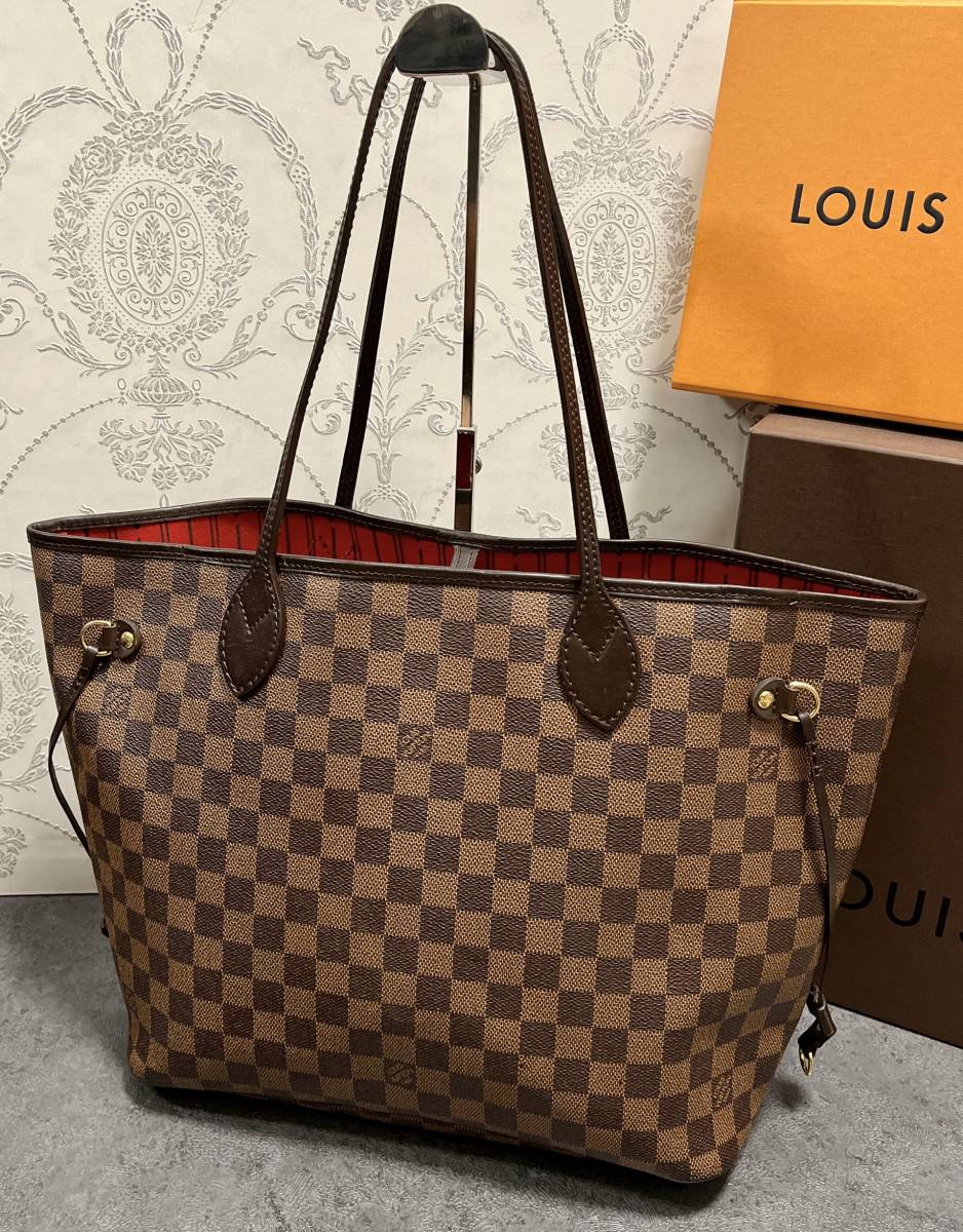 極上美品 LOUIS VUITTON ルイヴィトン ネヴァーフル MM ダミエ エベヌ