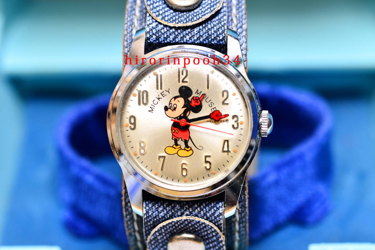 ヴィンテージ　貴重　HELBROS　ヘルブロス　71'　ミッキーマウス　最高級17石　手巻腕時計_画像4