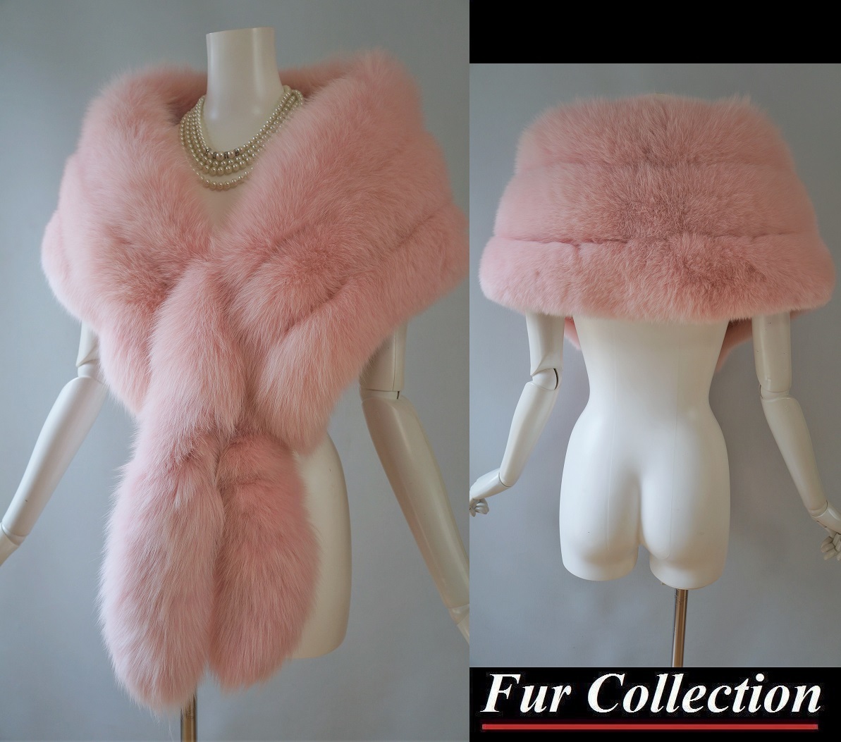 . woman . feeling ....* wonderful pink fox fur stole fur cape fur poncho large size stole fur shawl bolero * Japanese clothes . equipment 