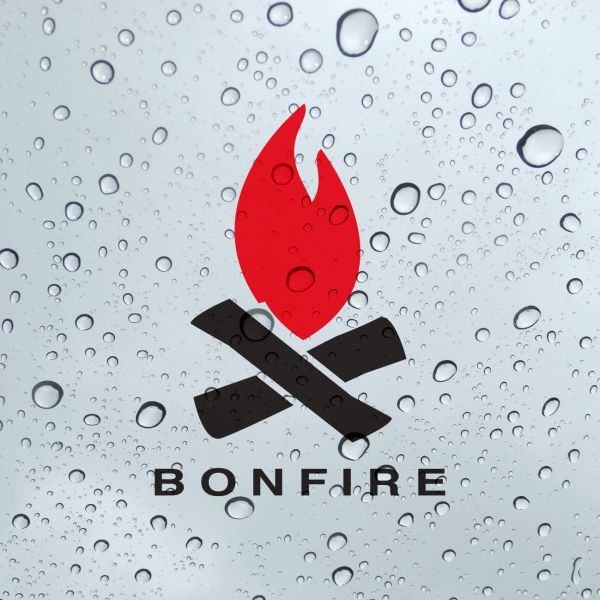 送料無料◆BONFIRE 焚火 カッティングステッカー◆ブラック｜15cm｜超防水 UVカット 屋外使用可【C001】_画像1