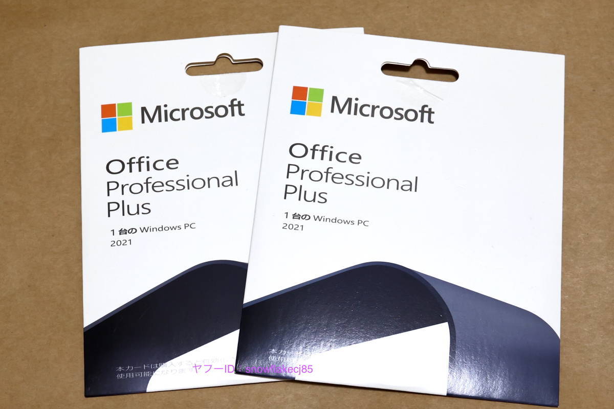 Office Professional Pro Plus 2021 2枚セット DVD 永続版 アカウント登録 未開封実物発送 認証保証フ