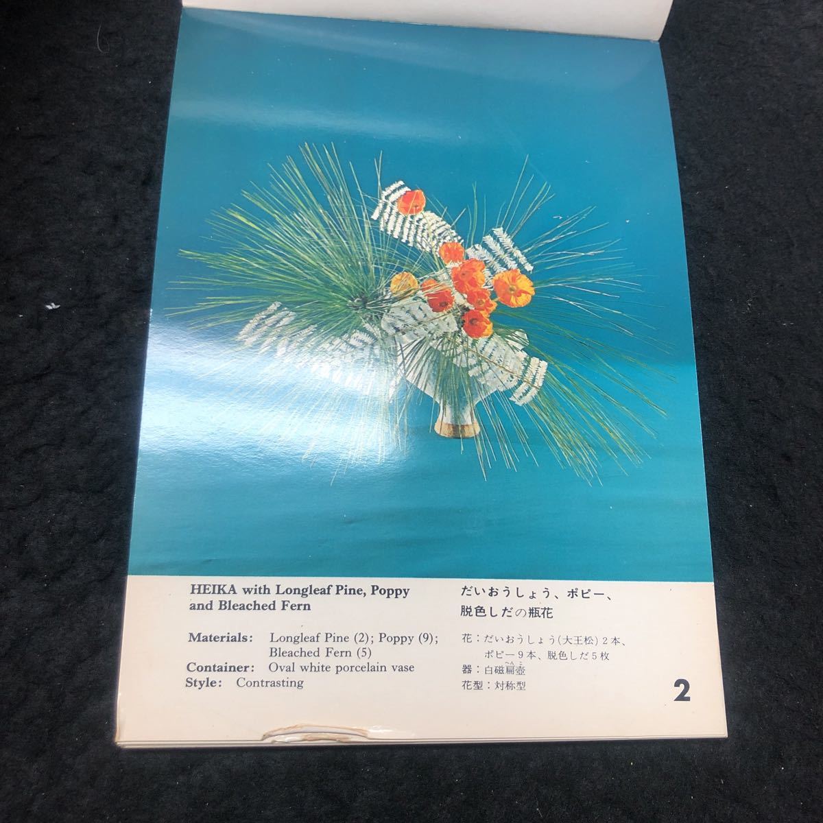 b-244 IKEBANA OF JAPAN HEIKA STAILE 20のアレンジメント フルカラーで大原峰雲 株式会社主婦の友社 1969年発行 ※5_画像3