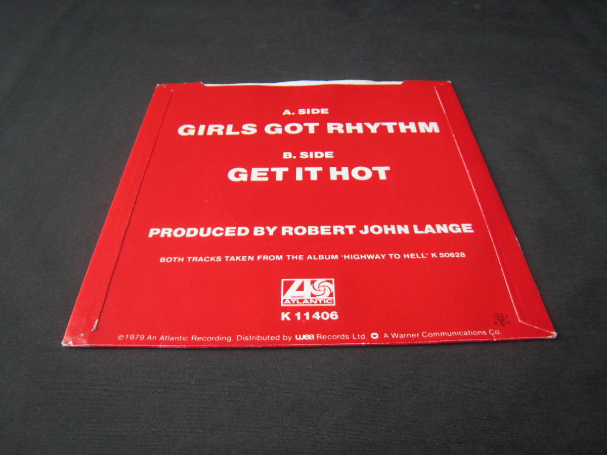 [即決][7インチ][UKオリジナル]■AC/DC - Girls Got Rhythm / Get It Hot■女たちのリズム■Highway To Hell■熱くやろうぜ_画像4